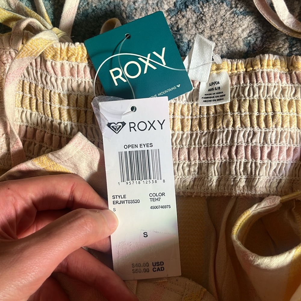 BNWT Roxy Striped Tank Top - Picture 3 of 3